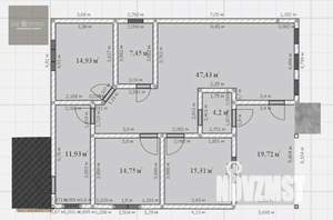 Дом 136м², 1-этажный, участок 6 сот.