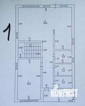Коттедж 197м², 2-этажный, участок 5 сот.