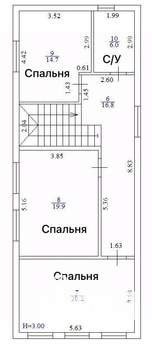 Дом 172м², 2-этажный, участок 4 сот.