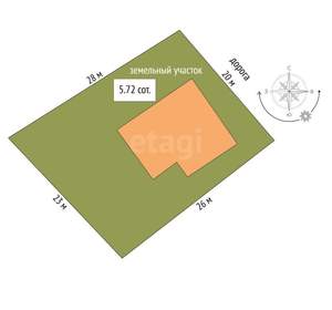 Дом 114м², 1-этажный, участок 6 сот.