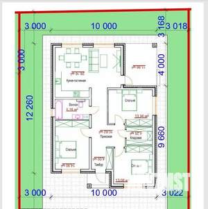 Дом 95м², 1-этажный, участок 10 сот.