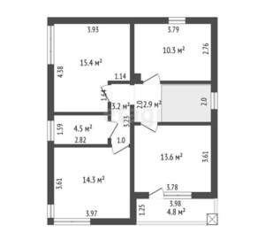 Дом 184м², 2-этажный, участок 6 сот.