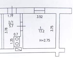 Дом 19м², 1-этажный, участок 1 сот.