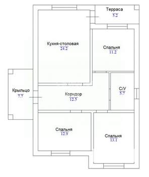 Дом 100м², 1-этажный, участок 5 сот.