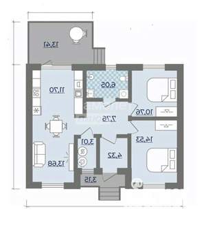 Коттедж 114м², 1-этажный, участок 6 сот.