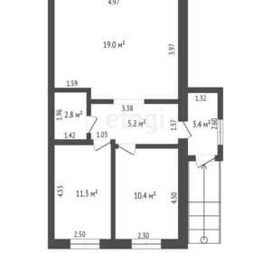 Дом 95м², 2-этажный, участок 2 сот.