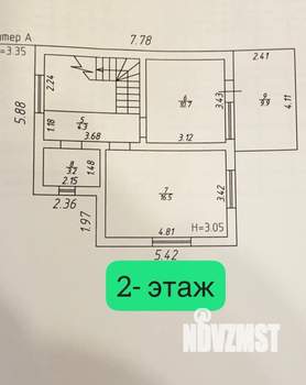 Дом 92м², 2-этажный, участок 4 сот.