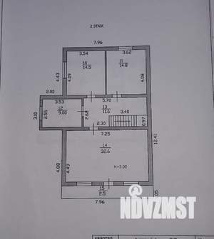 Коттедж 170м², 2-этажный, участок 9 сот.