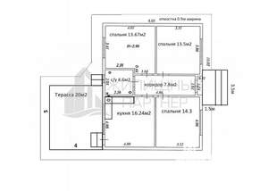 Дом 82м², 1-этажный, участок 6 сот.