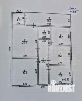 Дом 112м², 1-этажный, участок 7 сот.