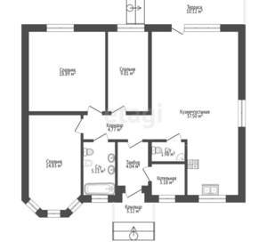 Дом 100м², 1-этажный, участок 6 сот.