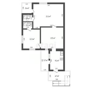 Дом 147м², 2-этажный, участок 5 сот.