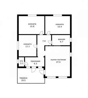 Дом 115м², 1-этажный, участок 5 сот.