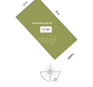 Дом 184м², 2-этажный, участок 6 сот.