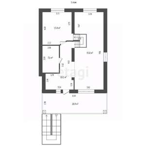 Дом 380м&sup2;, 3-этажный, участок 4 сот.  