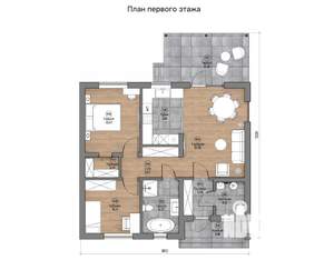 Дом 90м², 1-этажный, участок 5 сот.  