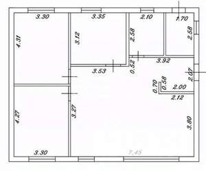 Дом 95м&sup2;, 1-этажный, участок 5 сот.  