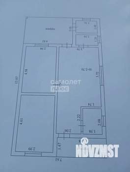 Дом 91м&sup2;, 1-этажный, участок 6 сот.  