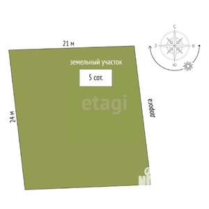 Дом 100м&sup2;, 1-этажный, участок 5 сот.  