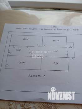 Дом 86м², 1-этажный, участок 3 сот.  