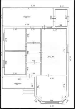 Дом 95м&sup2;, 1-этажный, участок 6 сот.  