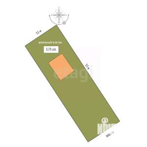 Дом 50м&sup2;, 2-этажный, участок 4 сот.  