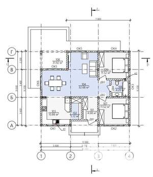 Коттедж 85м&sup2;, 1-этажный, участок 6 сот.  