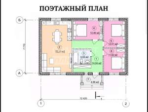 Дом 90м², 1-этажный, участок 6 сот.  