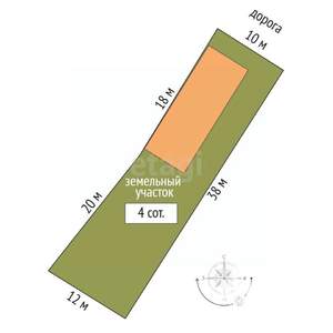 Дом 166м&sup2;, 2-этажный, участок 4 сот.  