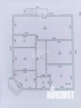 Дом 115м&sup2;, 1-этажный, участок 8 сот.  
