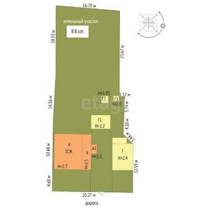 Дом 47м&sup2;, 1-этажный, участок 9 сот.  