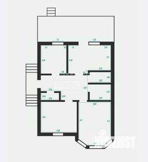 Дом 110м&sup2;, 1-этажный, участок 6 сот.  
