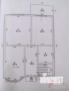 Дом 206м², 3-этажный, участок 5 сот.  