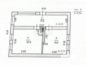 Дом 35м&sup2;, 1-этажный, участок 10 сот.  