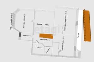 Дом 183м&sup2;, 3-этажный, участок 4 сот.  