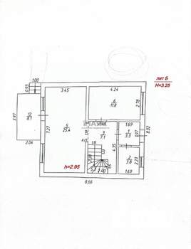 Дом 123м&sup2;, 2-этажный, участок 3 сот.  