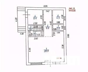 Дом 111м&sup2;, 2-этажный, участок 3 сот.  