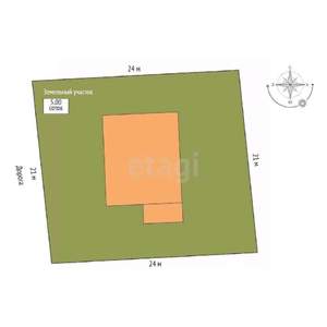 Дом 166м&sup2;, 2-этажный, участок 5 сот.  