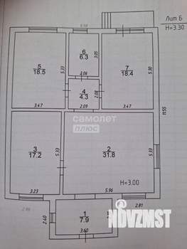 Дом 104м&sup2;, 1-этажный, участок 4 сот.  