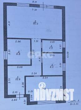 Дом 88м&sup2;, 1-этажный, участок 3 сот.  