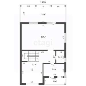 Дом 160м², 2-этажный, участок 5 сот.  