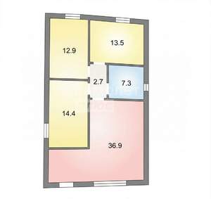 Дом 85м&sup2;, 1-этажный, участок 3 сот.  