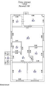 Дом 125м², 1-этажный, участок 7 сот.  