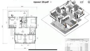 Дом 115м², 1-этажный, участок 6 сот.  
