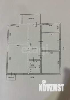 Дом 98м&sup2;, 1-этажный, участок 6 сот.  