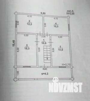 Дом 129м&sup2;, 2-этажный, участок 4 сот.  
