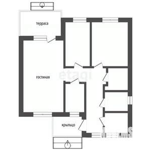 Дом 87м&sup2;, 1-этажный, участок 4 сот.  