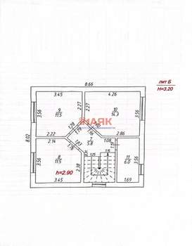 Дом 123м², 2-этажный, участок 3 сот.  
