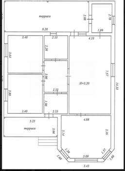 Дом 95м², 1-этажный, участок 6 сот.  