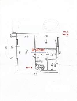 Дом 123м², 2-этажный, участок 3 сот.  
